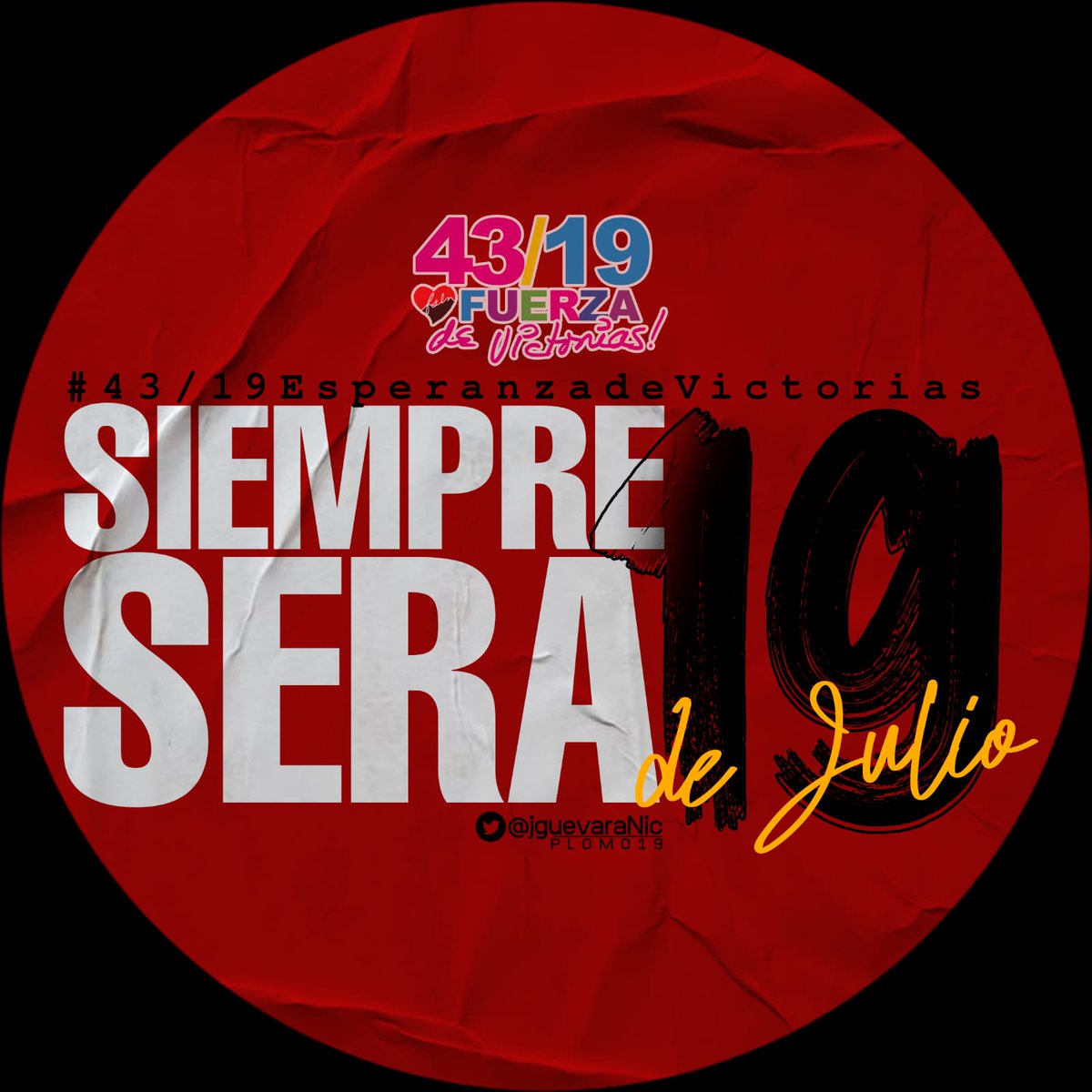 Èste no es cualquier inicio de semana, es la semana del #4319FuerzaDeVictorias que sea llena de triunfos como el de 1979.
Tenemos que demostrar con nuestra lealtad que #4319SandinoVive y ratificar que el #4319SiempreLibres.
