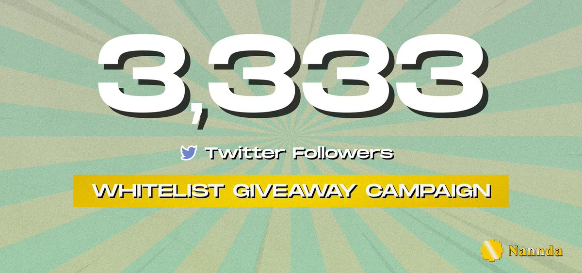 nannda_xyz's tweet photo. 【RT Campaign 🔥】
If we surpass 3333 followers by 7/19 UTC 12:00 (JST 21:00 ), we'll run 10 WL giveaway campaign😍😍🎁🎁

Terms &amp; Conditions

RT
Like
Follow

Let's GOOOOOOOO⚡️⚡⚡⚡

#Nannda 
#WLGiveaways https://t.co/CuD7f0MClT