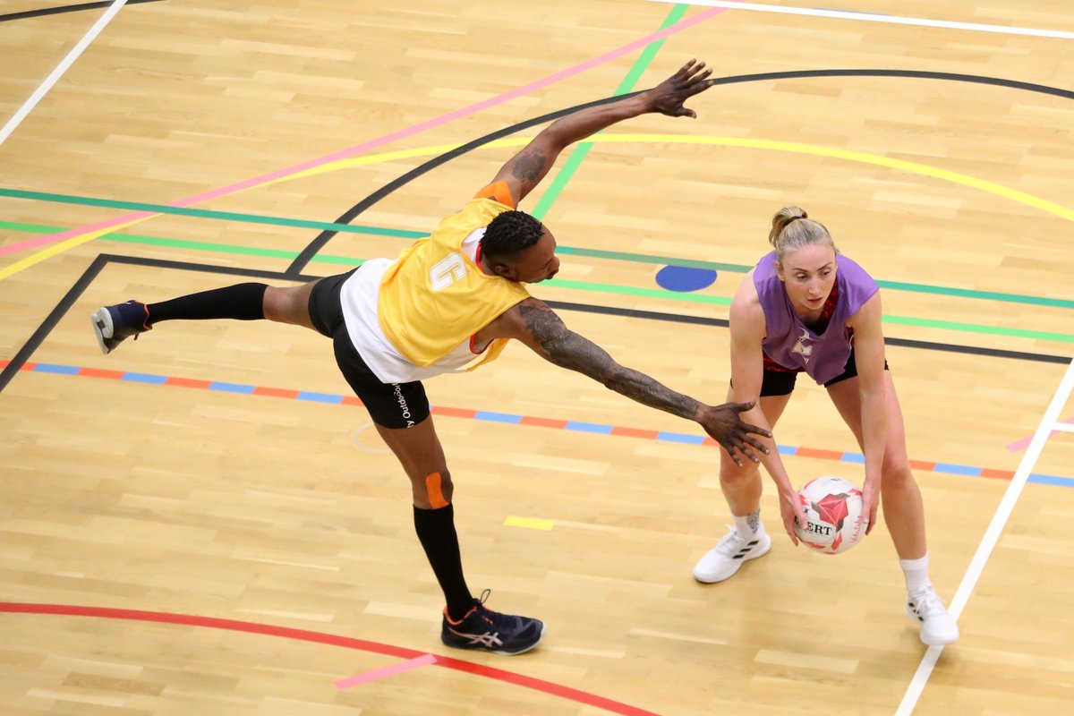 EnglandNetball's tweet photo. Building up to Birmingham 🏟️ 

Thank you @EnglandMMNA for supporting the team's @birminghamcg22 preparations with some fantastic match play over the weekend 🙌🌹

#MakeYourMark https://t.co/Q9DJGTgSgi