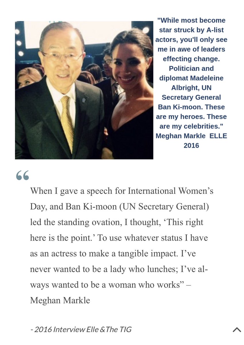 TheDuchessZone's tweet photo. Betty gave a UN speech in 1957 &amp; 2010.

UN Secretary General Ban Ki-moon called The Queen an “anchor of our age”.

Here’s Meghan with Ban Ki-Moon after she gave her own UN speech in 2014.

All coming full circle. Now it’s Harry’s turn.

The Other Brother and Duchess could never. https://t.co/grNIpLGwmL