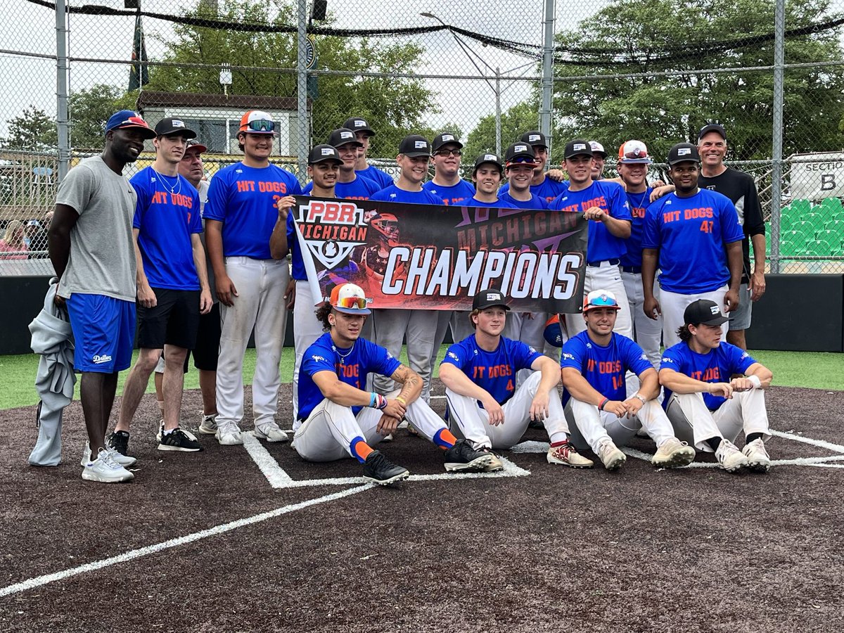 Hit Dogs 17U (@hitdogs_krstich) on Twitter photo Finals:
<a href="/HitDogs_Krstich/">Hit Dogs 17U</a> 6
Demand Command 5
<a href="/LukeHolbrook8/">Luke Holbrook</a> 3IP,1H,2ER,2K
<a href="/JoeyRandazzo12/">Joey Randazzo</a> 3IP,4H,2ER,2K
Blake Butt (W) 1IP,K
<a href="/CassidyTrae/">Trae Cassidy</a> 2/3,R,RBI
<a href="/BroddeLuke/">Luke Brodde</a> 2/4,3RBI
<a href="/JoeWisniewski16/">Joe Wisniewski</a> 2/3,RBI
<a href="/BradenAbbott2/">Braden Abbott</a> 1/4,R
Randazzo 1/1,RBI
PBR Eastern MIchigan Limited Champs! Finals:
<a href="/HitDogs_Krstich/">Hit Dogs 17U</a> 6
Demand Command 5
<a href="/LukeHolbrook8/">Luke Holbrook</a> 3IP,1H,2ER,2K
<a href="/JoeyRandazzo12/">Joey Randazzo</a> 3IP,4H,2ER,2K
Blake Butt (W) 1IP,K
<a href="/CassidyTrae/">Trae Cassidy</a> 2/3,R,RBI
<a href="/BroddeLuke/">Luke Brodde</a> 2/4,3RBI
<a href="/JoeWisniewski16/">Joe Wisniewski</a> 2/3,RBI
<a href="/BradenAbbott2/">Braden Abbott</a> 1/4,R
Randazzo 1/1,RBI
PBR Eastern MIchigan Limited Champs!