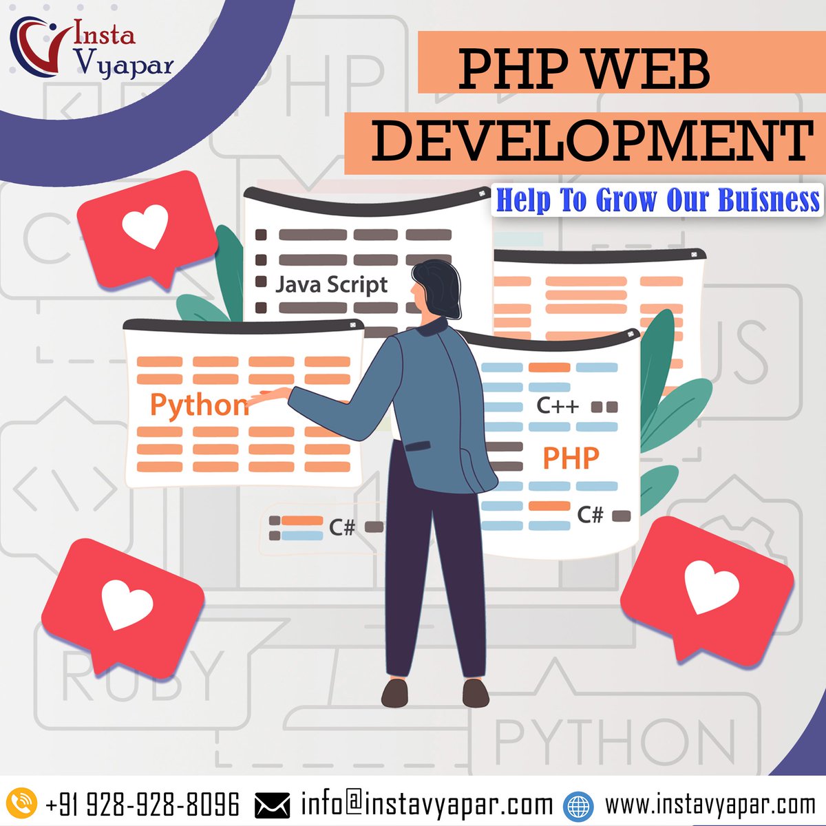 Insta Vyapar specializes in developing great PHP Websites for every business type. Whether you need a website to generate sales, leads.

📲 +91-9289288096
🌐 instavyapar.com
📩 info@instavyapar.com

#PHPWebsites #WebDevelopment #WebDeveloper #Website #PHP #Branding #Web