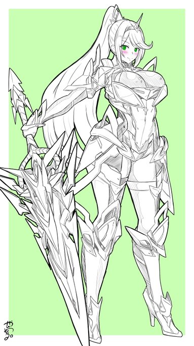 落書き。
身体全体の情報量多すぎw 