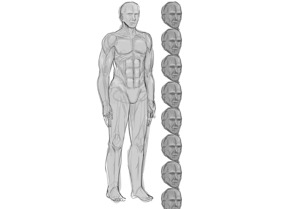 絵ェ描いてるとき頭身の確認する度笑ってしまう 