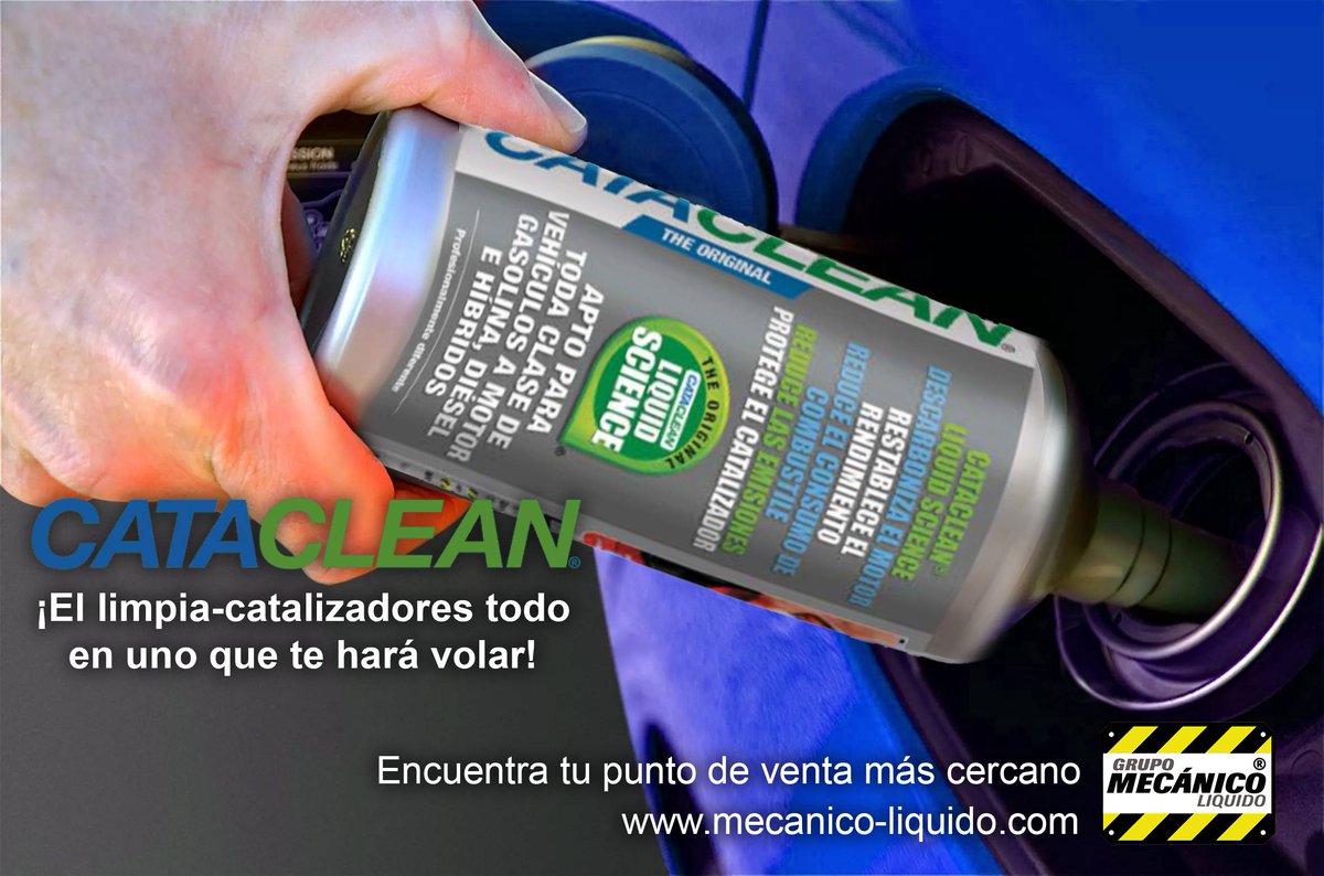 mecanicoliquido's tweet photo. El #catalizador es esencial en los #motores de hoy día. Cuidarlo evitará costosas #averías que en algunos casos pueden suponer hasta el sueldo completo de un mes.
¡Usa @Catacleanuk y mantenlo limpio! Tanto en tu día a día como en tratamientos #preitv.
https://t.co/JVRiY9q12O https://t.co/MTNaiVmozE