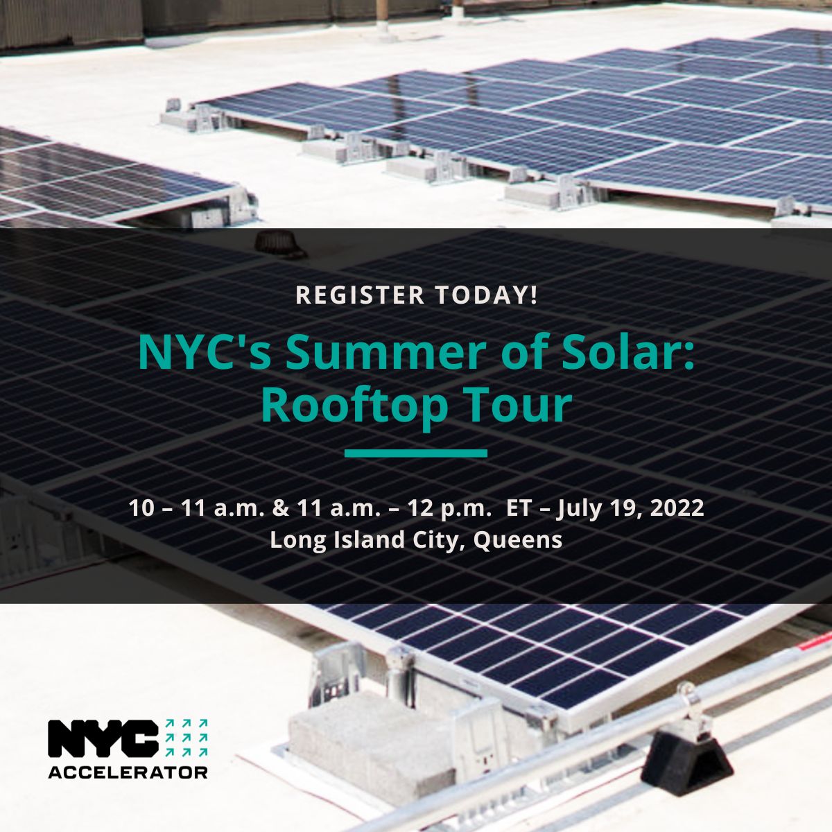 NYClimate's tweet photo. It’s #NYCSummerOfSolar! Join #NYCAccelerator for a solar rooftop tour to learn about limited-time incentive offerings and tax benefits for installing on-site solar.
Register to hear how you can access free, personalized technical assistance: https://t.co/IX5jCD1dpe
#InQueens https://t.co/QrCxHWGTTW