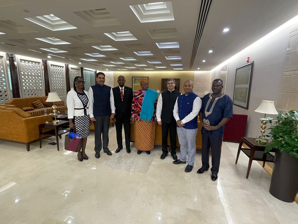 GSinimbo's tweet photo. Honored to receive Hon'ble Deputy Prime Minister and Minister for International Relations &amp; Cooperation of Namibia for the CII-EXIM Bank Conclave 
@Akkshyetulsyan @MIRCO_NAMIBIA @prkundal @DrSJaishankar @NUaandja @Iipumbushiimi @NamPresidency @FirstLadyNam @EmmaTheofelus https://t.co/34SFq9OzrG
