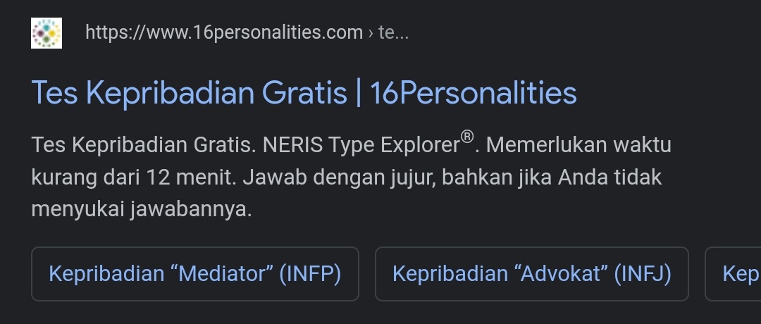pernah tes ini gak? dapetnya apa lu pada?