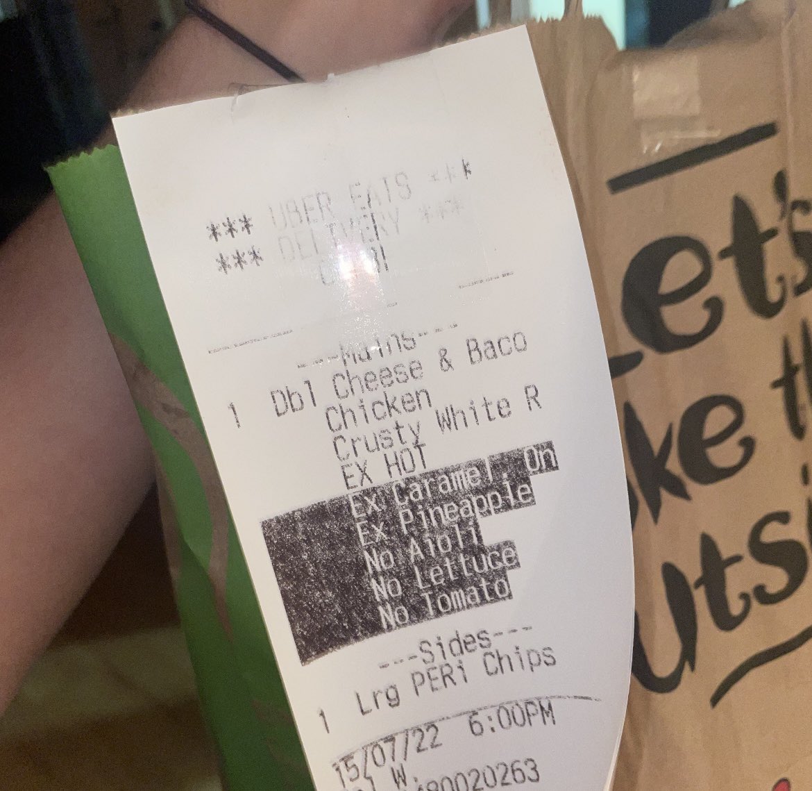 Uber orders got mixed up and we were delivered this…. Tell me this is not the most diabolical nandos order you’ve ever seen 🤯