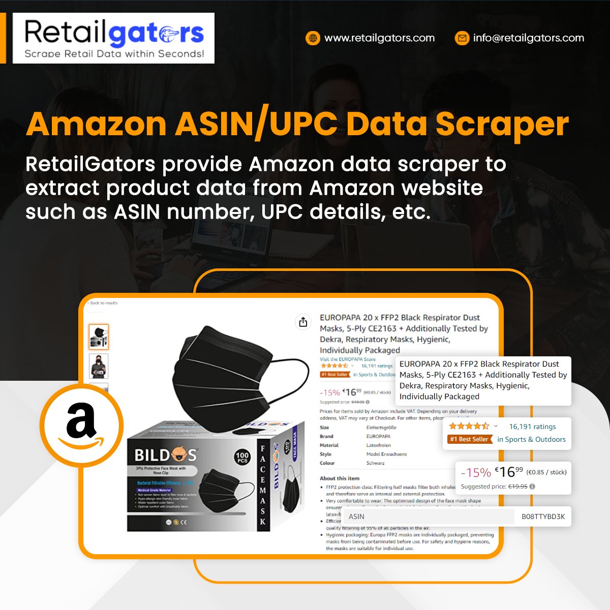 Retailgators2's tweet image. Use #Amazondatascraper to extract ASIN/UPC data of every product
➡️retailgators.com/amazon-data-sc…
#AmazonDataScraping #AmazonASINDataScraper #ScrapeAmazonUPCData #business #USA #UAE #Canada #Germany #entrepreneur #startups
