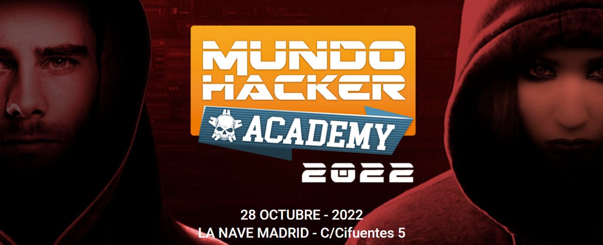 ¿Te has enterado ya? Vuelve #MundoHackerAcademy en formato presencial! Os esperamos el próximo día 28 de octubre en <a href="/LaNaveMadrid/">La Nave</a> - Entradas ya disponibles en mundohackeracademy.com #hacker #mundohacker #evento #ciberseguridad #comunidad #happyhacking
