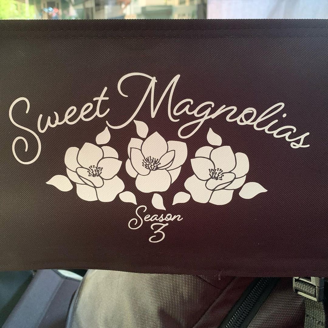 "Shall we begin?" 🌸 So happy to be welcoming everyone home to Serenity for day one of filming Season 3 of Sweet Magnolias! 🌸 #SweetMagnoliasS3