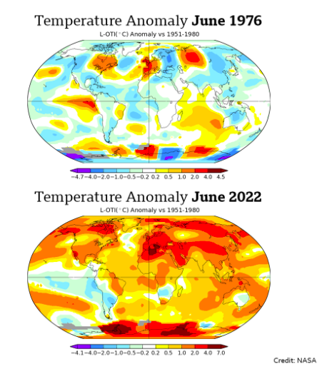 #Heatwave1976 compared to #Heatwave2022