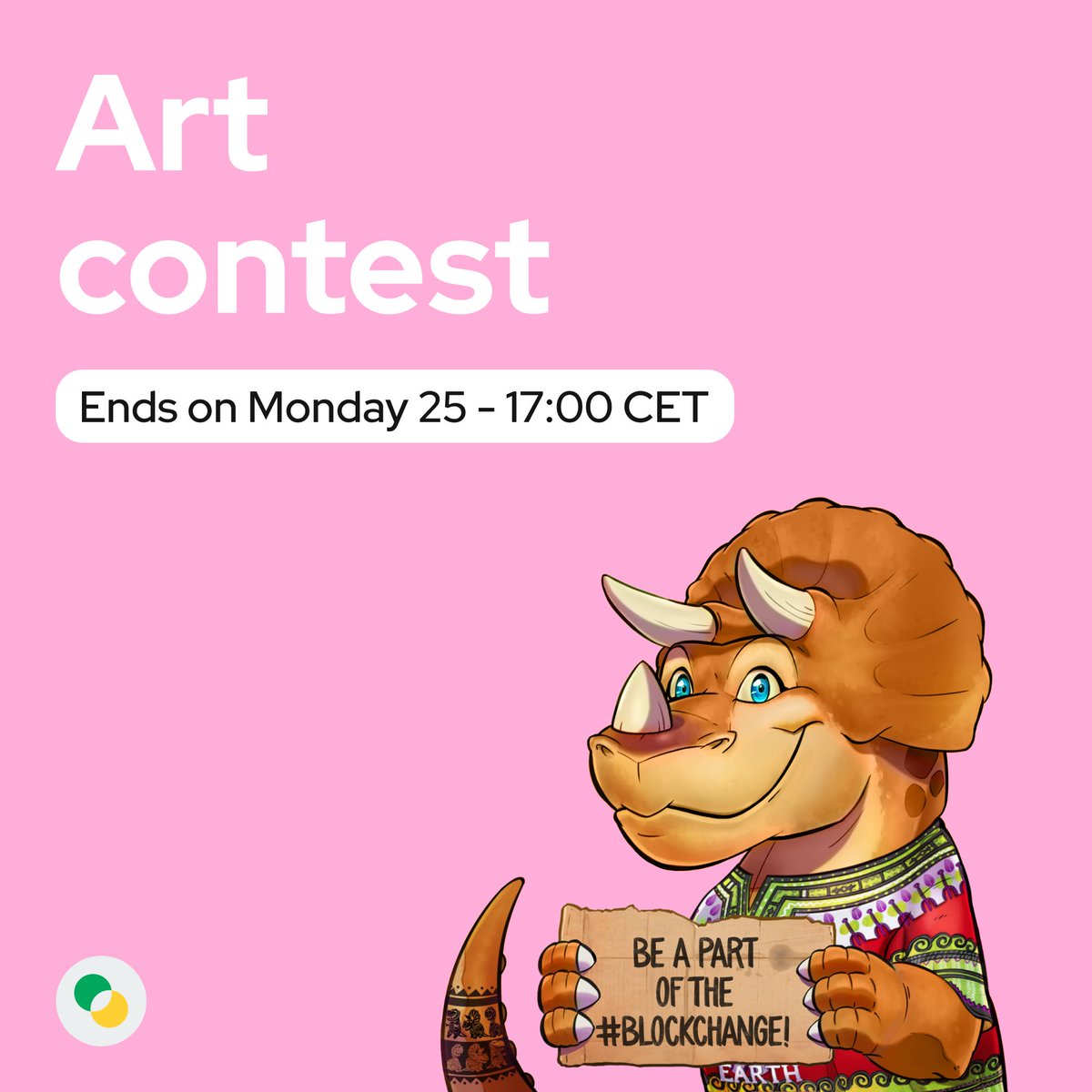 DeentraOfficial's tweet photo. π¦Art contest: 'Draw a dino'π¦
This week we're hosting our 1st Art contest on Discord.
You can find the details on our #ClimateContest Discord channel.
Join us to discover how to participate and the prizes: https://t.co/ikt8rdCMfo
#AlgorandNFTs #CNFT #SolanaNFTs #ContestAlert https://t.co/fwXdlHHHyK
