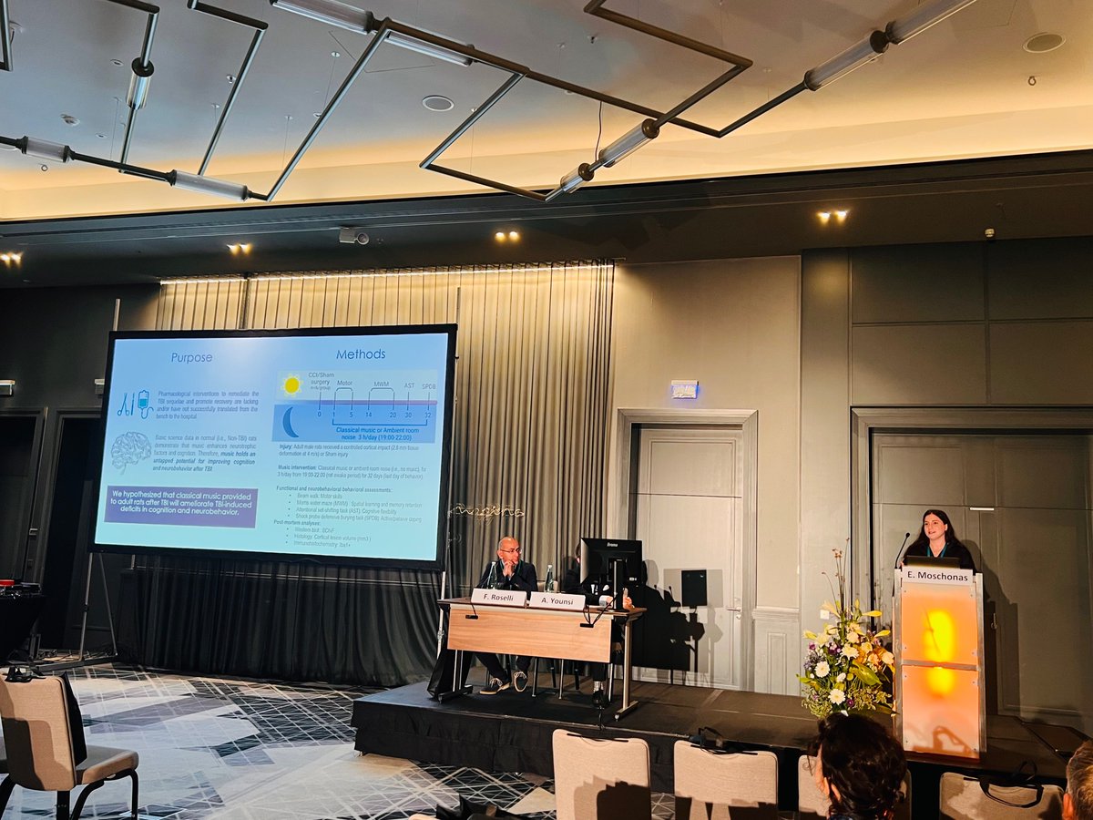 EMoschonas's tweet photo. Great data blitz session at #INTS2022 in #berlin! Thank you #INTS for the opportunity to highlight our most recent findings on the efficacy and mechanisms of #music following #TBI in today's morning session. 

@PittResearch #TBI #klinelab #bondilab https://t.co/2JXl4N4Ums