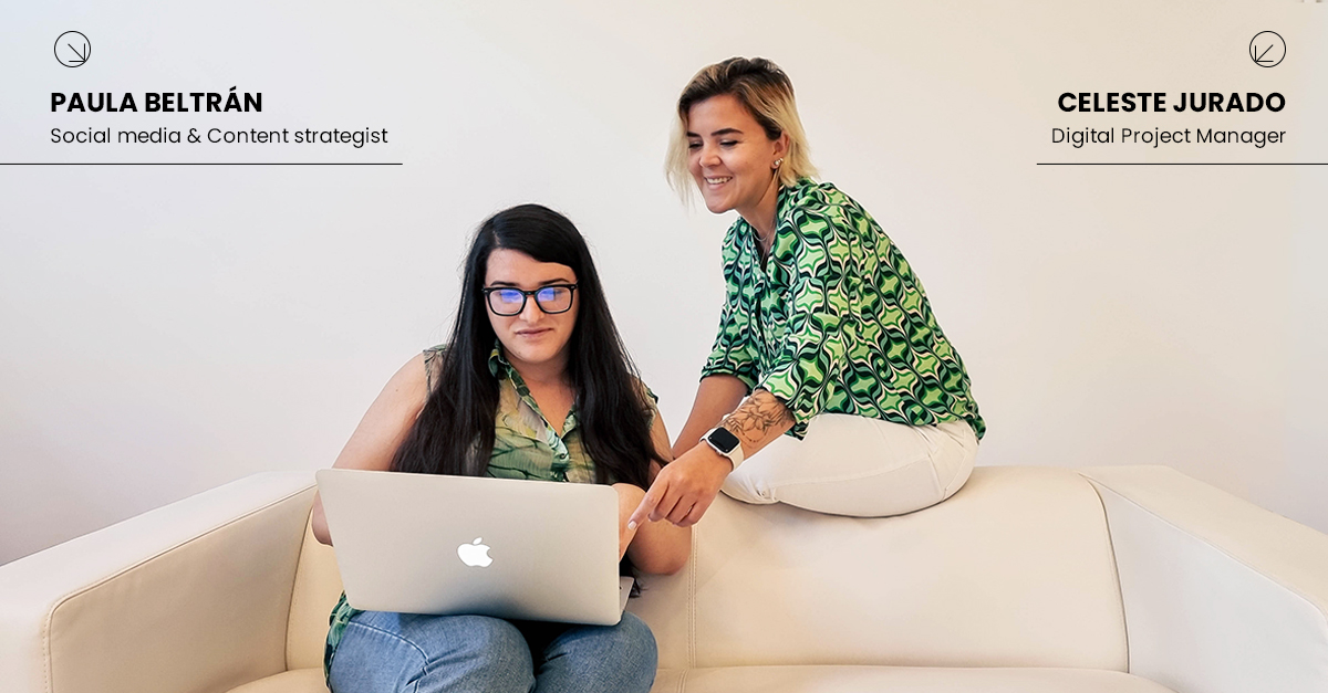 pinchaaqui's tweet photo. Comenzamos la semana con nuestras dos últimas incorporaciones: Celeste Jurado y Paula Beltrán. Se unen al equipo de @pinchaaqui.es como Digital Project Manager y Social Media &amp; Content Strategist.
Seguimos sumando talento, seguimos creciendo día a día. ¡Bienvenidas a la familia! https://t.co/1e1oW05iXJ