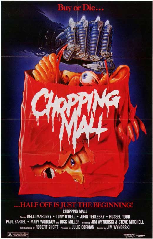 #MOVIE OF THE DAY

CHOPPING MALL

Eight teenagers get trapped in a shopping center after hours and three murderous security #Robots  chase them #jimwynorski @Kellimaroney @barbaracrampton #johnterlesky @thetonyodell @CultQueenFilm @rodneyeastman @CougarCab #horror #classic #80s