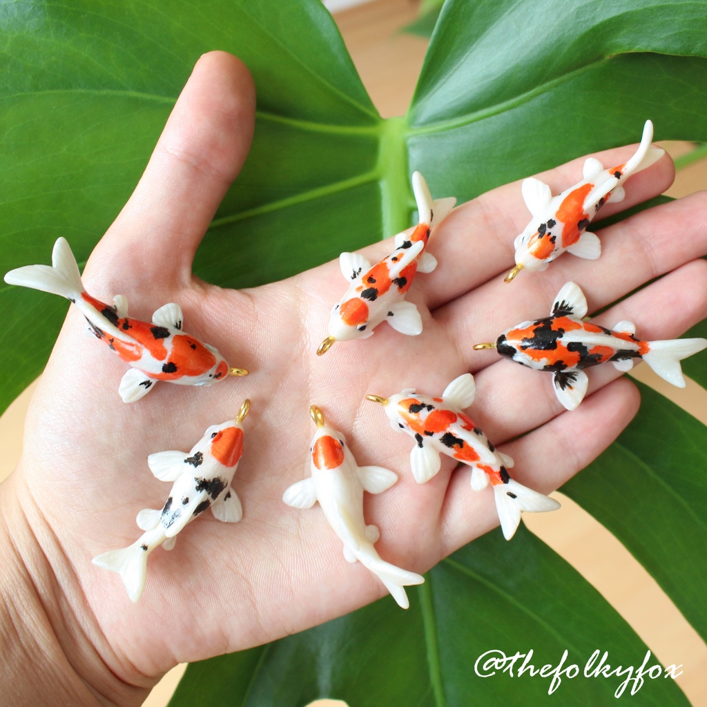 TheFolkyFox's tweet photo. Throwback to one of my favourite creations from 3 years ago 🎏

Should I make new koi fish necklaces, but maybe smaller? I feel those are quite big, but maybe it’s just because I prefer small pendants 😁 What do you prefer, big or small pendants? https://t.co/NwUzMrPNAS
