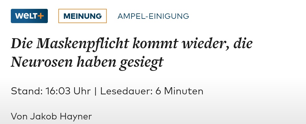 real_Bavarian's tweet photo. Wäre die @welt kein Medium, sondern eine Person, würde ich sagen, eine Diagnose drängt sich auf. Und ich rede nicht von #Neurosen.
#HaltDieFresseSpringerPresse https://t.co/Mj9vVIGpUh
