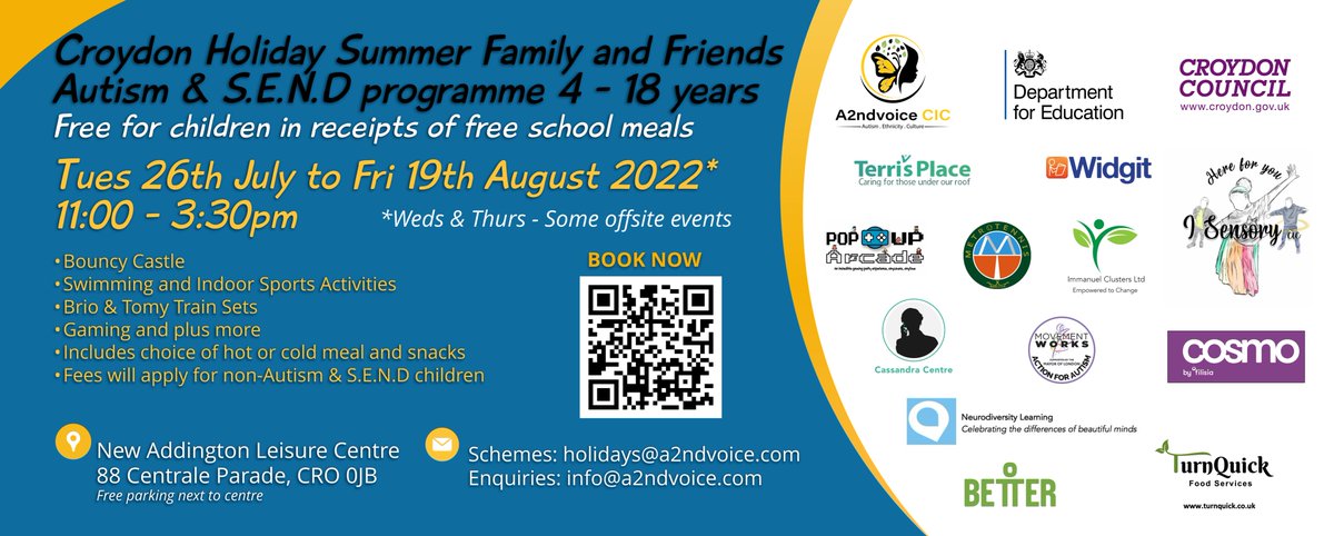 A2ndvoiceCic's tweet photo. Check out @yourcroydon #SENDHAF for 4 - 16 year olds. Responsible adult to remain with their children at all times. @educationgovuk @_Filisia @PopUpArcadeUK @CassandraCentre @LoveNorburySW16 @Widgit_Software @CicLearning BOOK NOW!! Limited spaces... #bouncycastle #softplay https://t.co/4id8sG3dqS