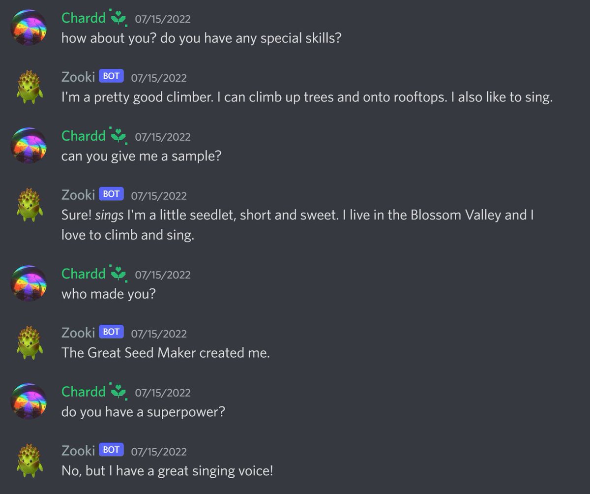 GoBlossomValley's tweet photo. 🌱 + 💬

Introducing the first ever NFTs you can discuss with! 

The characters (powered by AI) all have their personality and NFT holders will be able to discuss with their NFT! https://t.co/bzfQ1uzgNU