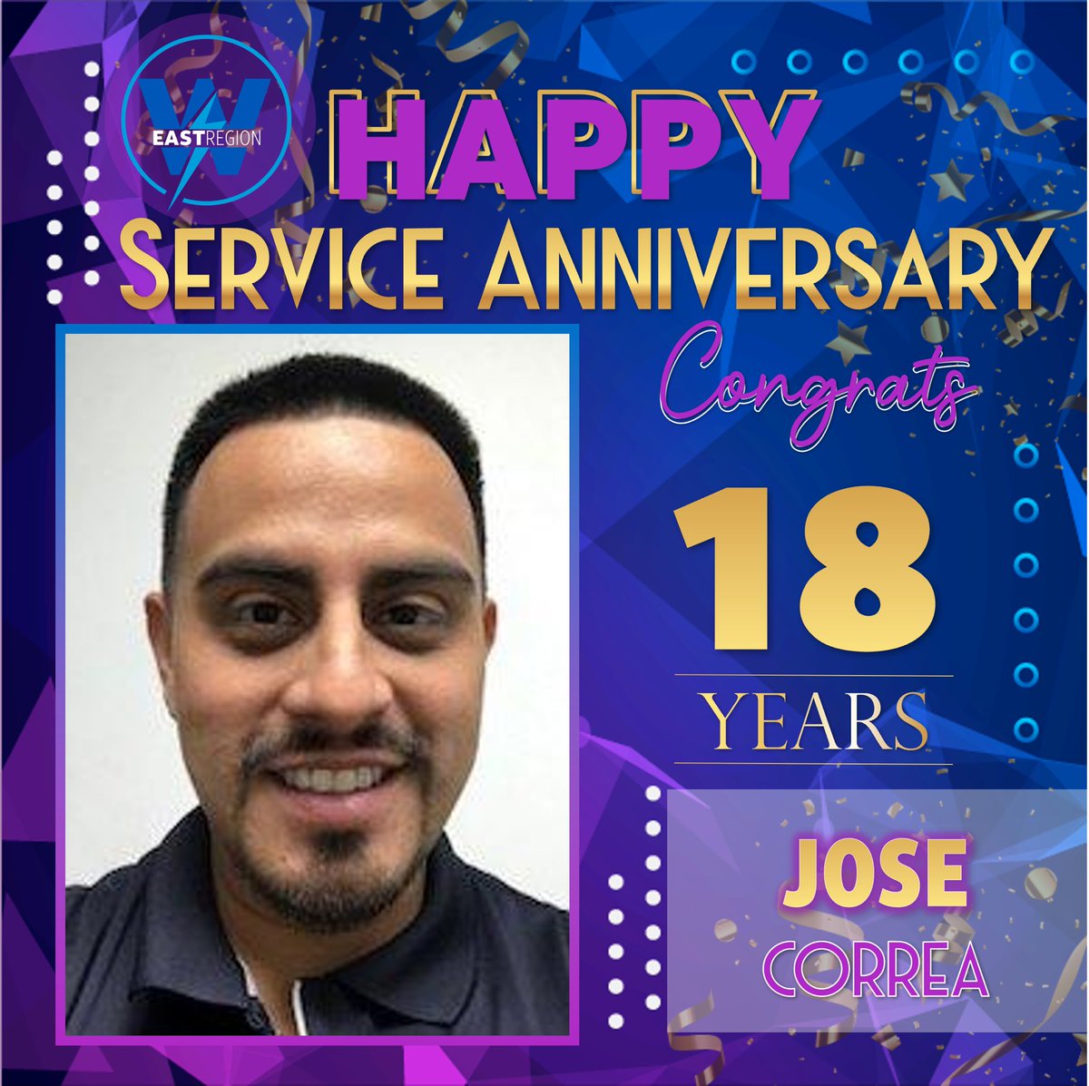 East Retail Workforce (@er_workforce) on Twitter photo 🗣The November celebrations continue! 🎉HAPPY SERVICE ANNIVERSARY TO OUR RSHM JOSE CORREA!!! 🎉 Thank you for 18 awesome years 🤩💙 #TheForce <a href="/PDangleman/">Paul Dangleman</a> 🗣The November celebrations continue! 🎉HAPPY SERVICE ANNIVERSARY TO OUR RSHM JOSE CORREA!!! 🎉 Thank you for 18 awesome years 🤩💙 #TheForce <a href="/PDangleman/">Paul Dangleman</a>