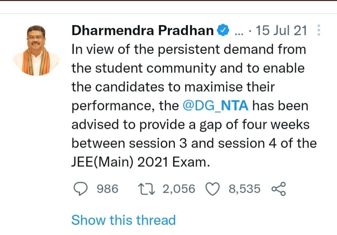 mns_ahuja1's tweet photo. #JEEAspirantsFutureMatters 
#JEEStudentsWantsJustice 

Is this you sir?? @dpradhanbjp @DG_NTA https://t.co/vcftbGRBvp