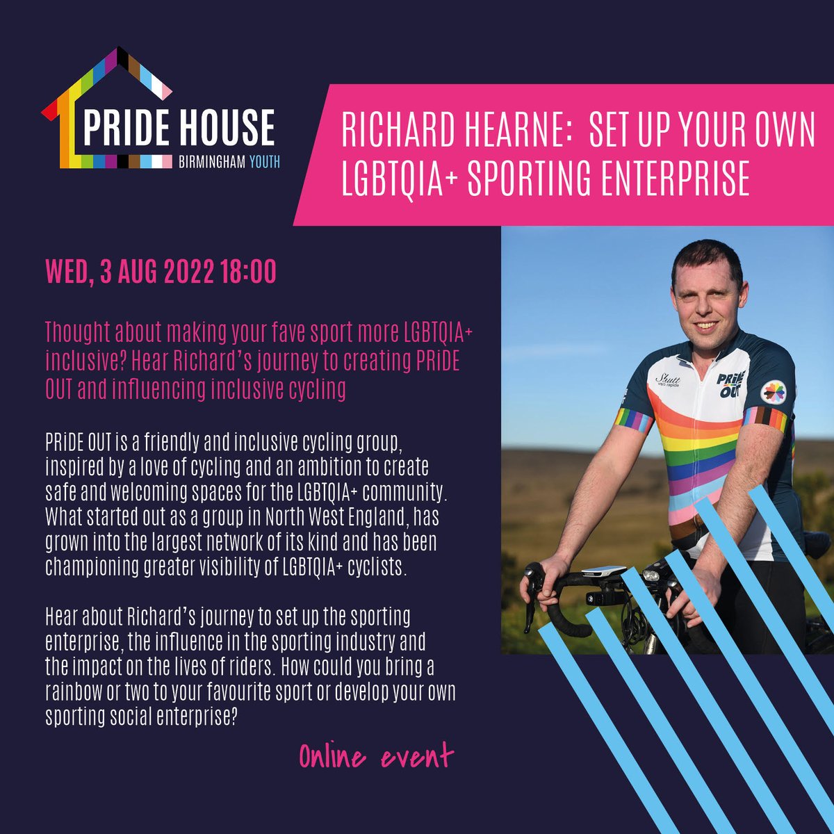 TheChloeM's tweet photo. Two great workshops for under 25s, hosted by @PrideHouseBham at this years @birminghamcg22 . Please share / sign up #lgbtqia #lgbt #inclusion #sports #commonwealthgames 

https://t.co/tIy5tSP1L6 @jonholmesmedia

https://t.co/y1L4bZocZq @RPHearne @PrideOutUK https://t.co/zaiyJAGc6I