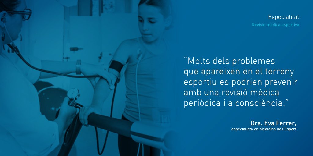 ⚠️Recorda que si tens filles o fills federats, a l'inici de temporada és obligatori que es facin una revisió mèdica d'aptitud esportiva.

✍🏼Consulta en aquest enllaç com els teus fills poden venir a visitar-se:

medicinaesportiva.cat/ca/