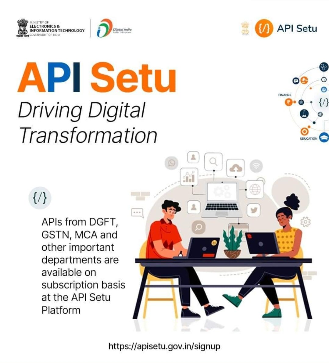 #DigitalIndiaUse #API as #building #blocks for #Innovative #applications by #signing up on #APISetu #Open API #platform from @GoI_MeitY#signup #Now#IndiasTechade#DigitalTransformation#influencers#AI#SocialMedia#DataScience#DataSecurity#cybersecurity#cyberconnect 