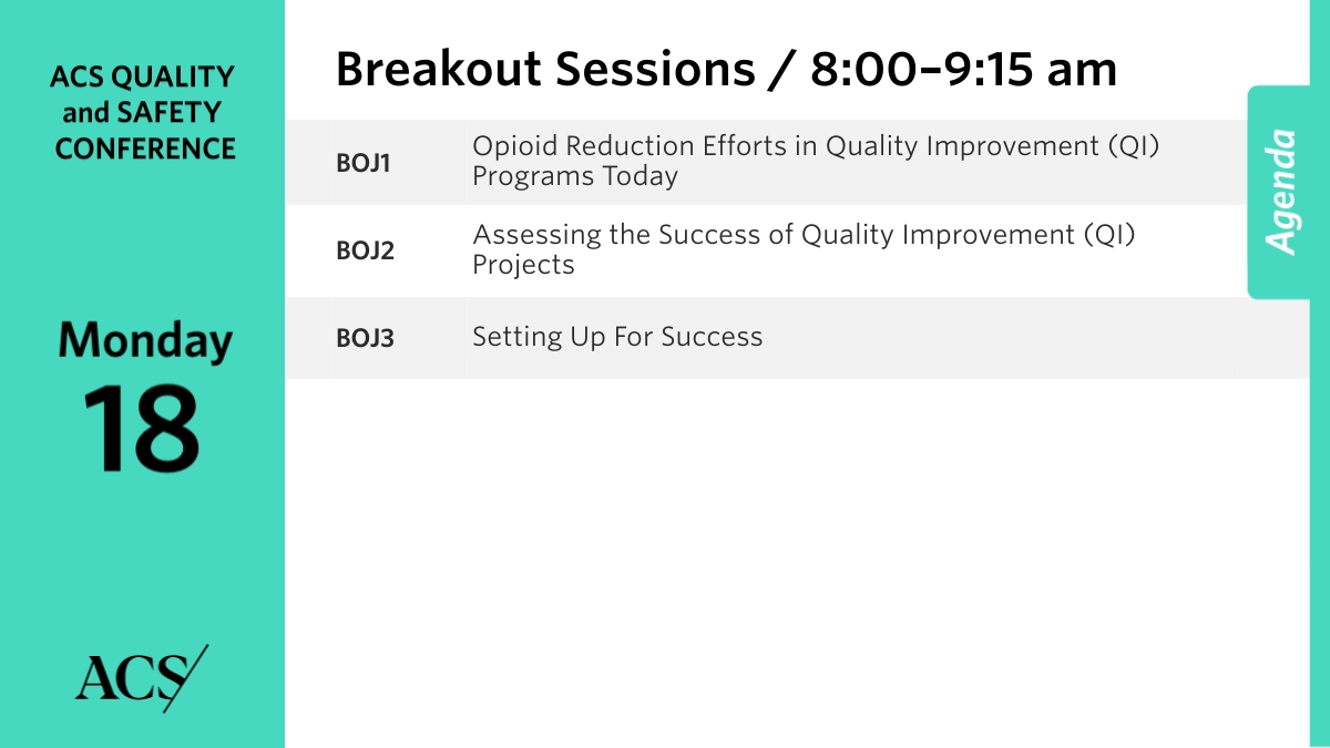 AmCollSurgeons's tweet photo. The final Breakout Sessions of #ACSQSC22 start in less than 10 minutes 👇 https://t.co/2NGldUsRRp