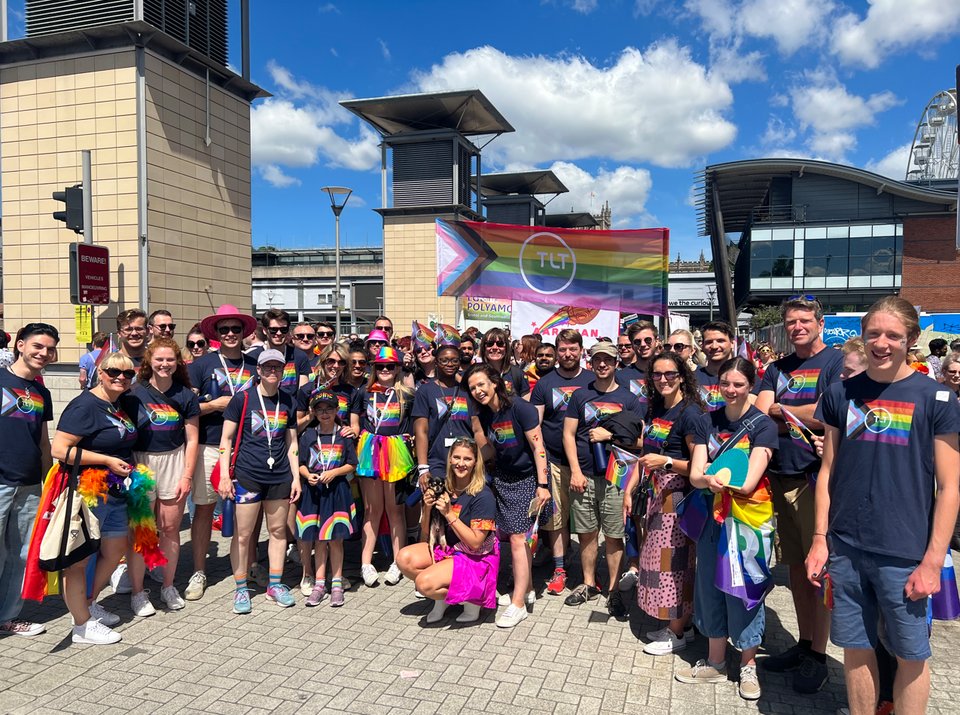 TLT_LLP's tweet photo. We believe when our people can be themselves, they are at their best.

Several TLT colleagues from across the UK came together and marched in Bristol Pride last week - with some attending a Pride event for the very first time. https://t.co/LU86j34gvL