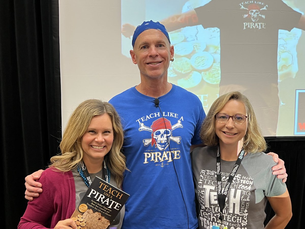 🏴‍☠️ Spent the morning listening to the inspirational <a href="/burgessdave/">Dave Burgess</a> at the <a href="/WVStatewideTC/">WV Statewide Technology Conference</a>! Thank you for coming to WV to share your enthusiasm, love and passion for teaching! #TLAP #wvstc2022