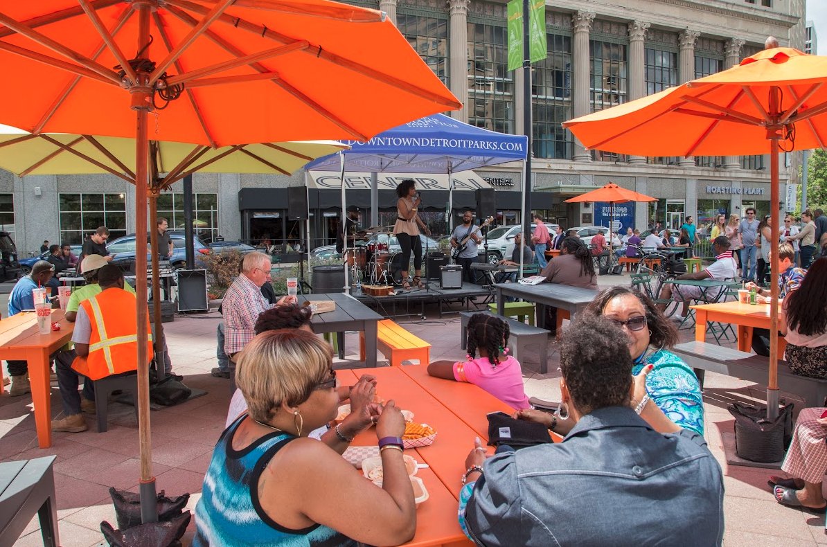 DowntownDet's tweet photo. Eat to the beat this Friday (July 22) with 🎶 Lunchtime Acoustics 🎶. S.O.L Tribe performs noon until 2pm in Cadillac Square. For a schedule of upcoming performances through August 26, visit https://t.co/QafonMQRT6
#DowntownDet #DetMusic #LunchtimeBeats https://t.co/Q53lvmq650