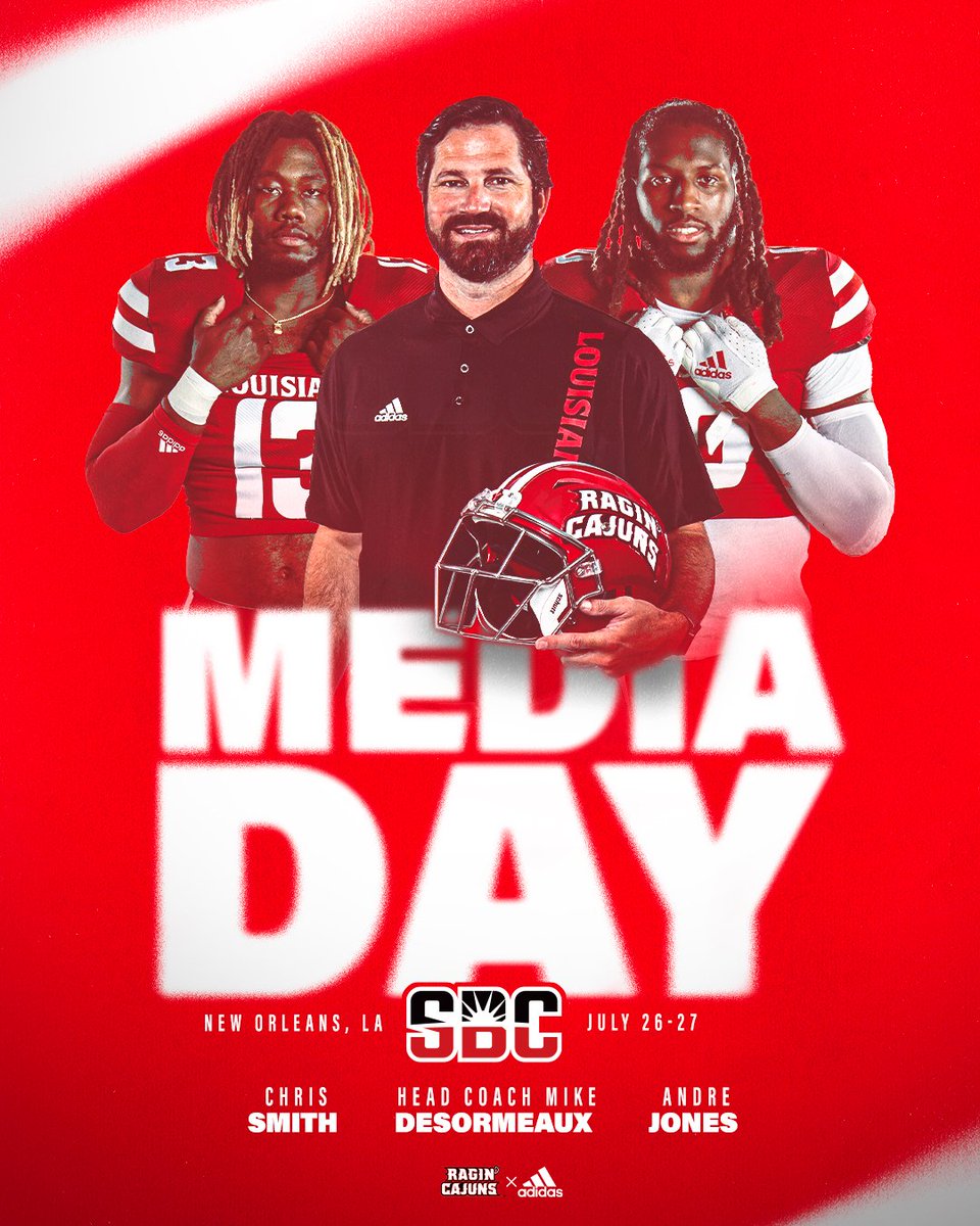 🎙 All set for <a href="/SunBelt/">Sun Belt</a> Media Day! 

🏈 <a href="/michaeldes1/">Michael Desormeaux</a> 
💨 <a href="/smizzyy13/">CHRIS SMITH ⚡️</a> 
😤 @_mill_ticket 

#cULture | #SunBeltFB