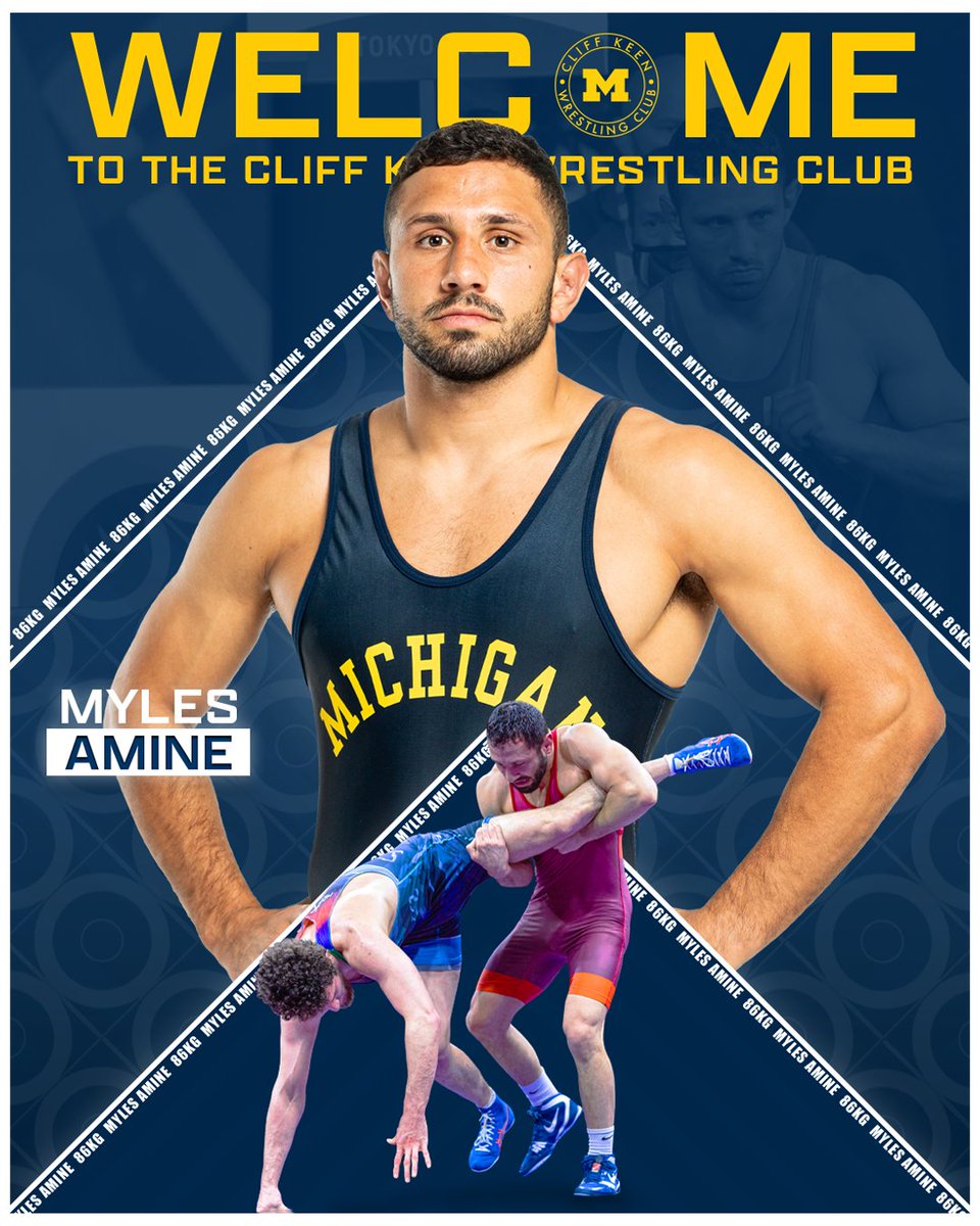 𝓘𝓽'𝓼 𝓞𝓯𝓯𝓲𝓬𝓲𝓪𝓵!! Wolverine great @mylesamine will continue his freestyle wrestling career here in Ann Arbor with the Cliff Keen WC! RELEASE: myumi.ch/NmRNZ