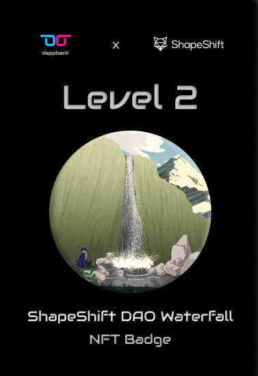 ShapeShift's tweet photo. Have you been waiting for new ShapeShift #DAO @DappBackHQ rewards? 👀 🦊 

Level 2 rewards are now live &amp; you can #earn our new #NFT 🚀    

👇 
https://t.co/hNdvy9JDqy https://t.co/cibHr0XFIC