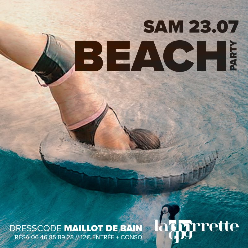 lacharrette19's tweet photo. SAMEDI SOIR 🛟BEACH PARTY🛟

Tous en maillots de bain  pour une soirée unique #beach #party #pool #brivelagaillarde https://t.co/hEVDg6FIjx