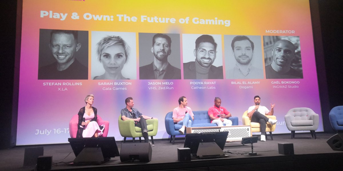 Yesterday was the last day of the #metaversesummit22. 
<a href="/Gabbok17/">Gabbok</a> brilliantly moderated the round table Play &amp; Own: The Future of Gaming with an amazing panel.
All agreed #web3 gaming must remain fun &amp; engaging. Ownership &amp; rewards linked to the economy behind i, a valuable plus!