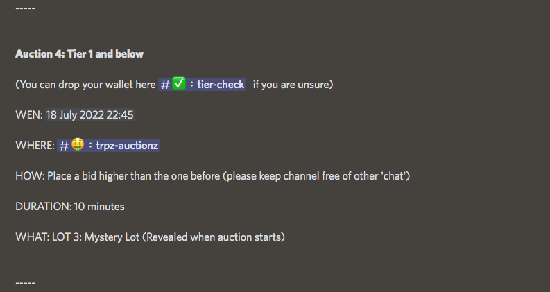 @trooprzarmy 

TIERED AUCTIONZ TONIGHT KICKING OFF AT:

22:00 UK Time (GMT+1/BST)

Check discord for details.

discord.gg/trooprz

#troopz #trpz #trooploot #auctionz #CroFam #NFTCommunity