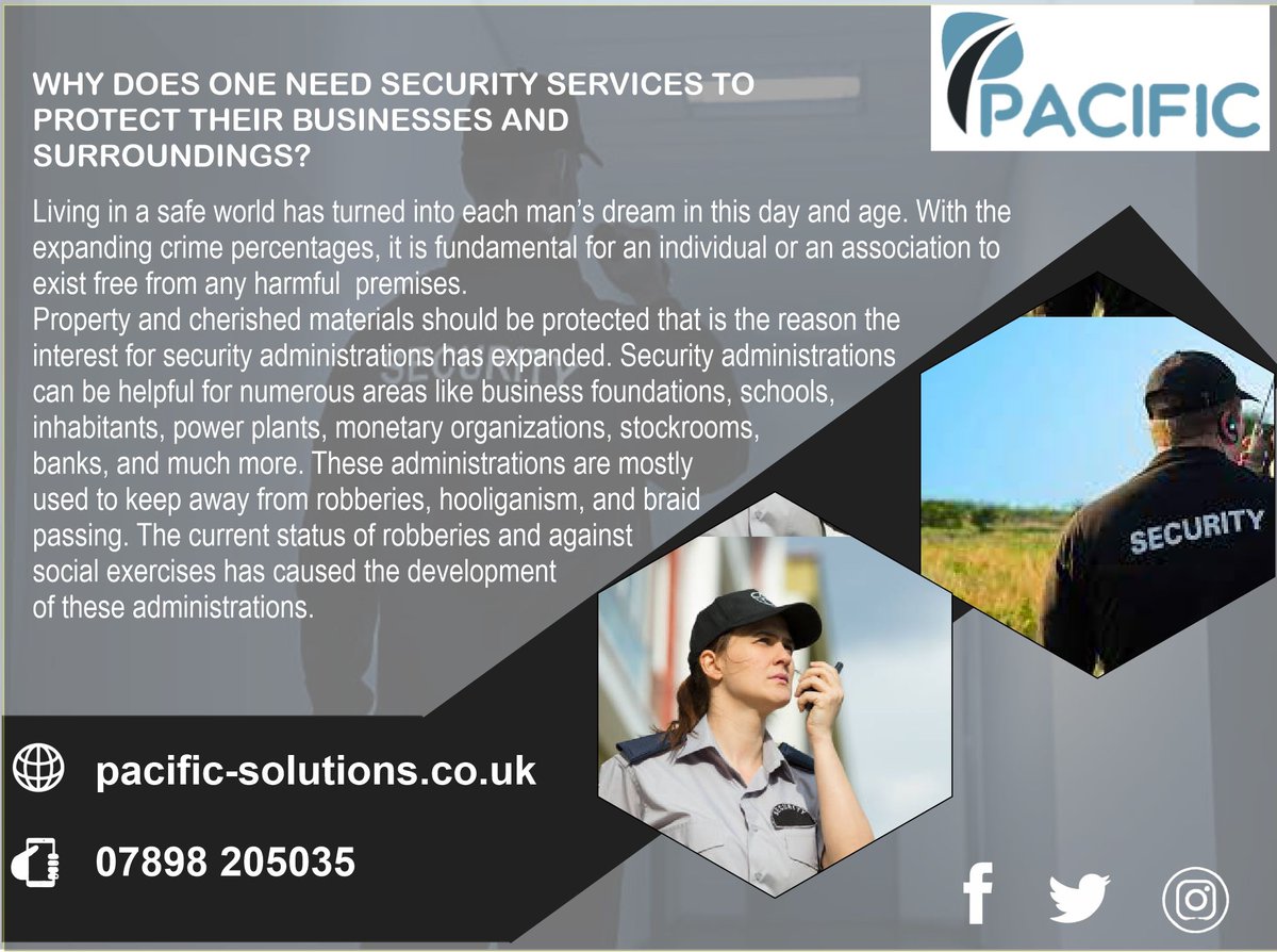 WHY DOES ONE NEED SECURITY SERVICES TO PROTECT THEIR BUSINESSES AND SURROUNDINGS?