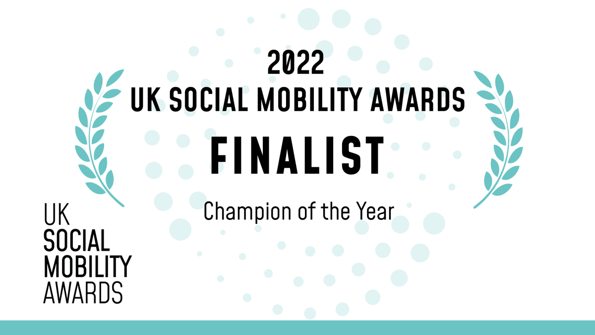 Delighted to be a Finalist in Champion of the Year in the UK Social Mobility Awards @SOMOAwards. It has been a passion of mine to realise the potential of talent from all different backgrounds and I'm proud of the progress that @PGUK is making. Good luck to all finalists! #somo22