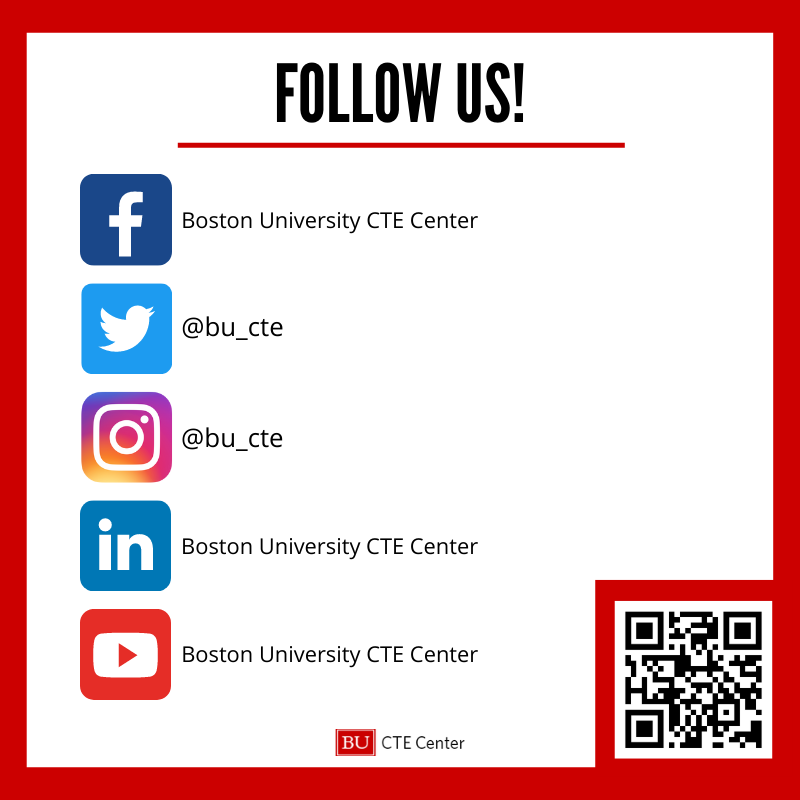 bu_cte's tweet photo. We have exciting news: we have new social media accounts! 

We are so grateful for all the support we've received from our Twitter followers and we'd love to connect with you on our new platforms. Scan the QR code below or click here for the links: https://t.co/GIJBsKr7FS

#BUCTE https://t.co/xXfi4x2vuR