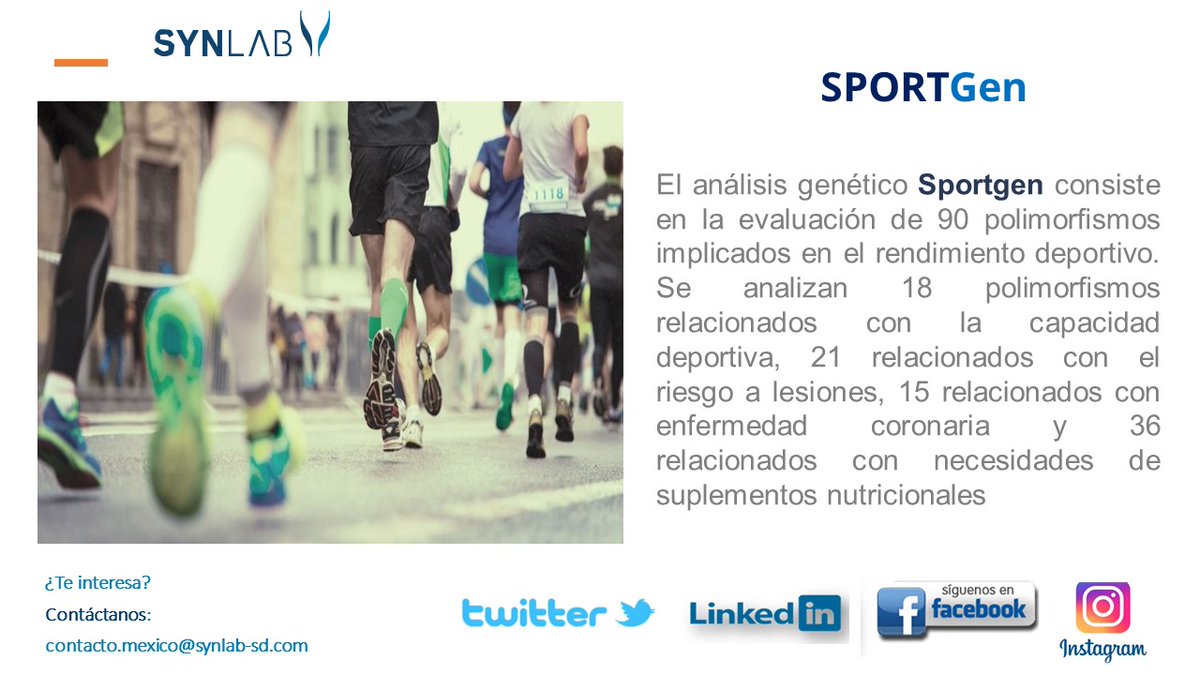 SPORTGen

Según diversos estudios, los factores genéticos contribuyen de 20 a 50% en la variación individual para características específicas relacionadas con el desempeño deportivo.