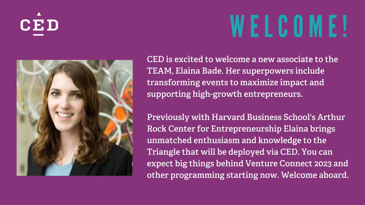 Join us in welcoming our new team member, <a href="/elainabade/">Elaina Bade</a>!