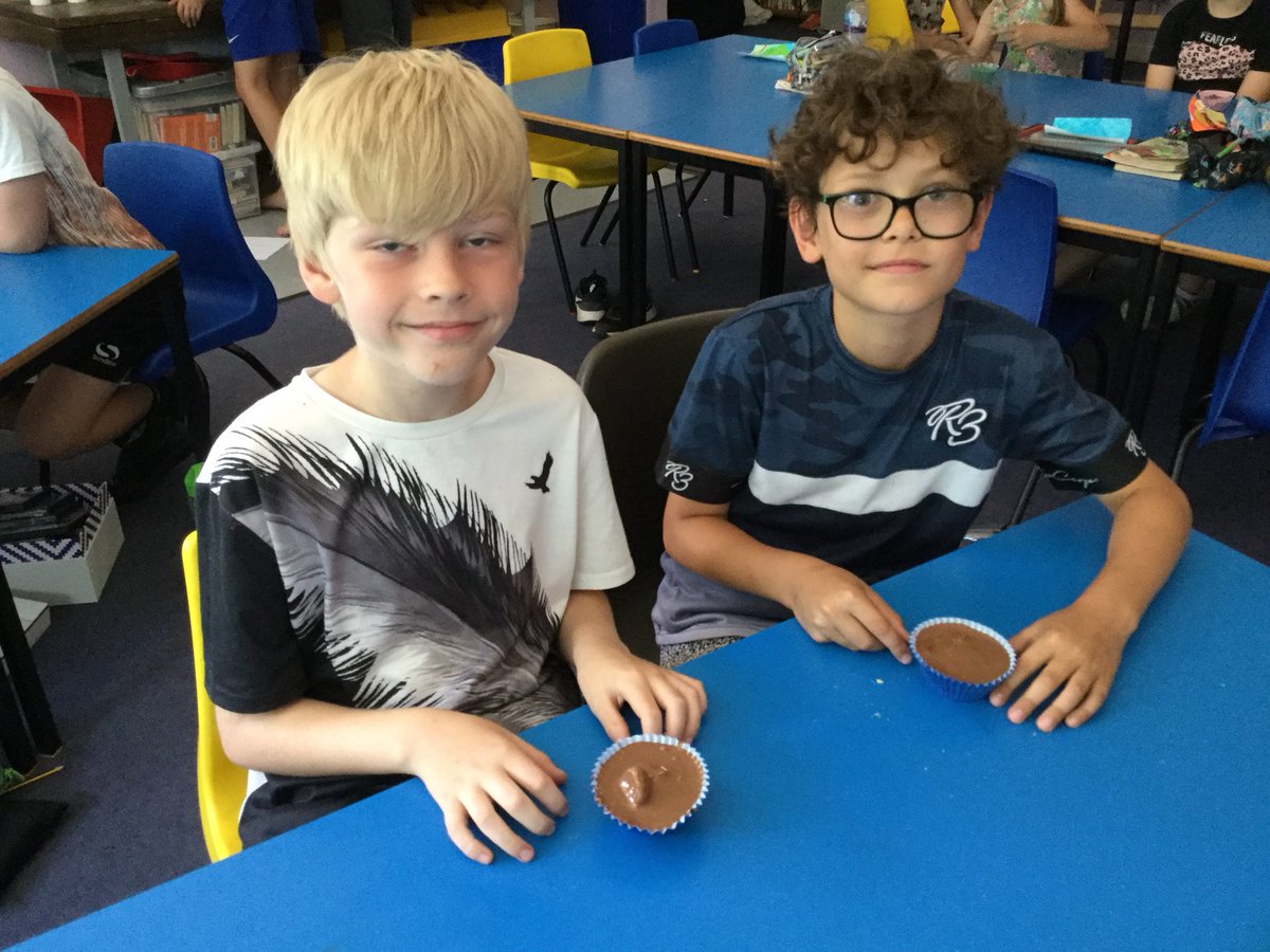 In DT today, we changed our plans to create mini rocky roads. The chocolate melted nicely outside; we mixed it with biscuits, marshmallows and chocolate raisins. A couple of hours in the fridge and we enjoyed them this afternoon after our ice lollies. <a href="/scanlon_mrs/">Mrs Scanlon</a> <a href="/MissWilson95/">Miss Wilson</a>