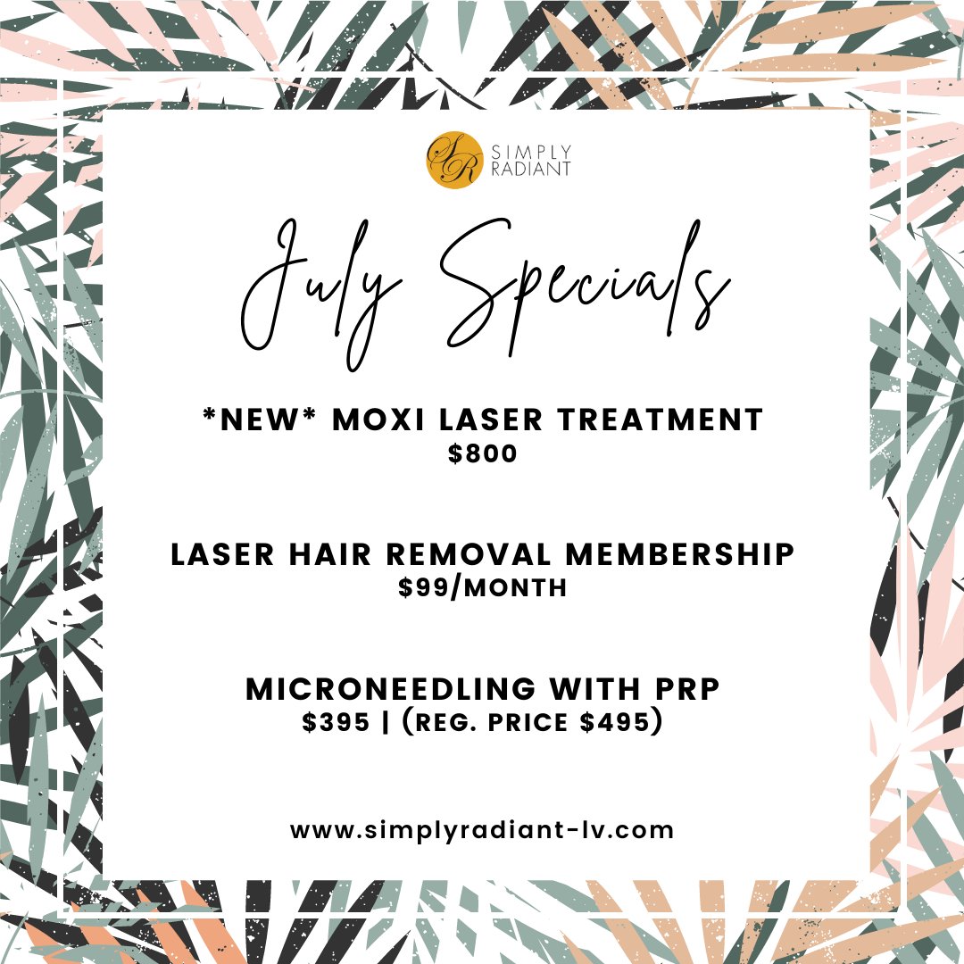 radiant_simply's tweet photo. Happy Monday ✨ 

Book our July specials before they're gone!

Click the link in our bio or call/text (702) 274-6559 to book an appointment! 💛

#SimplyRadiant #SimplyRadiantLasVegas #LasVegasMedSpa #Skincare #Selfcare #Facials #JulySpecials #MonthlySpecials https://t.co/sc0E5jh6df