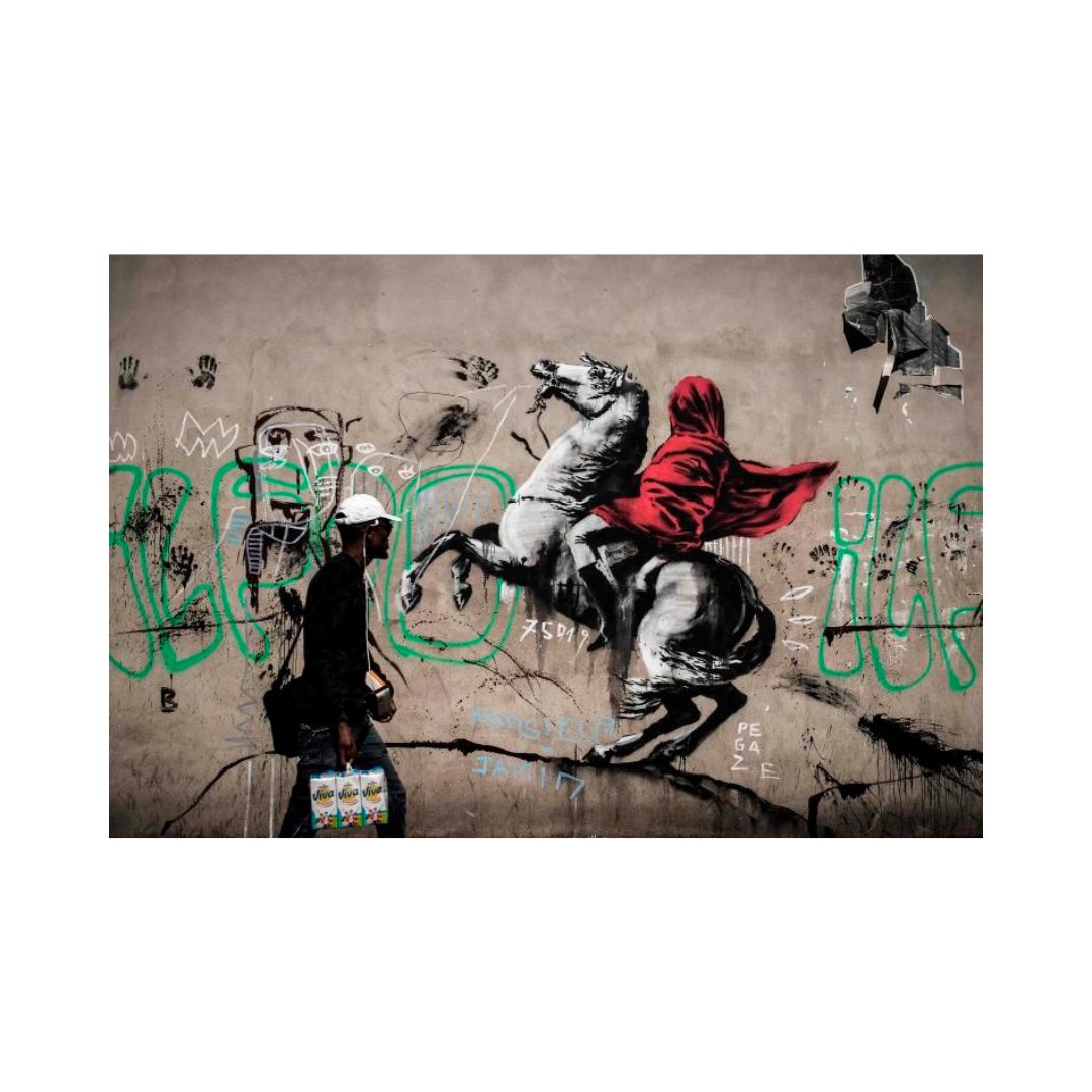 One of the more recent pieces believed to be attributed to Banksy illustrates Napoleon rearing his horse, wrapped in a red cloak in the 19th district of Paris, France. 🐎

#niagarafallscanada #events #art #immersive #banksy #MondayMotivation #streetart #exploreniagara #summer
