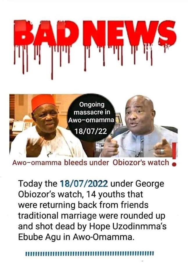 BiafraWarRoom's tweet photo. It must be on record. APC government had installed Hope Uzodinma and Obiozor to finish what they started since 1967. We shall defend ourselves! https://t.co/toTkFSkSkt