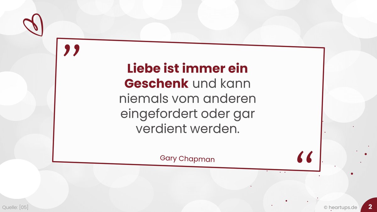 LIEBE IST IMMER EIN GESCHENK

“Liebe ist immer ein Geschenk und kann niemals vom anderen eingefordert oder gar verdient werden.” ~ Gary Chapman

Jetzt Kursprobemonat sichern: heartups.de/probemonat/

#beziehung #liebe #geschenk #zitat #videokurs #heartups #probemonat